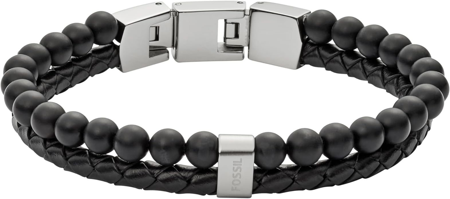 Men's Stainless Steel and Genuine Leather and/or Beaded Bracelet for Men