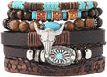 Western Turquoise Beaded Bracelet, Chic Stack Beaded Western Style for Country Concerts, Cowgirl Outfits & Boho Jewelry