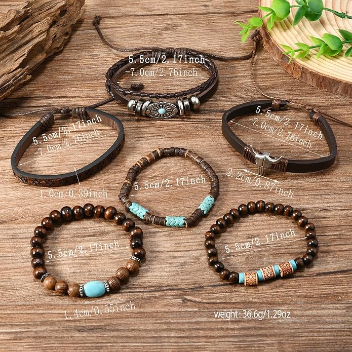 Western Turquoise Beaded Bracelet, Chic Stack Beaded Western Style for Country Concerts, Cowgirl Outfits & Boho Jewelry